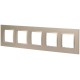 Рамка для розеток и выключателей Elegance 14-5015-04 Classic, на 5 постов, шампань  Б0060594  ЭРА