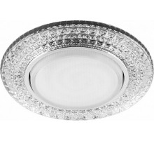 Светильник потолочный встраиваемый под лампу GX53 CD4020 20LED*2835 SMD 4000K, 15W GX53, без лампы, прозрачный, хром  29473  FERON