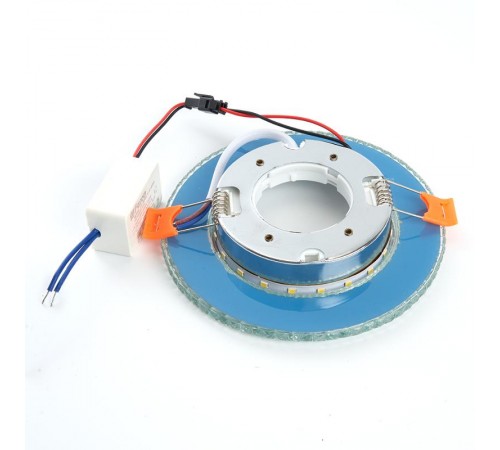 Светильник потолочный встраиваемый под лампу GX53 CD4020 20LED*2835 SMD 4000K, 15W GX53, без лампы, прозрачный, хром  29473  FERON