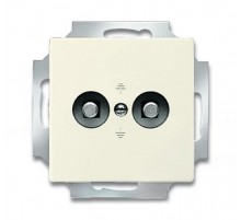 Розетка двойная для выравнивания потенциалов, серия solo/future, цвет слоновая кость  2495-0-0085   2CKA002495A0085  ABB