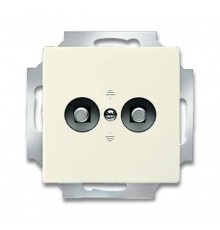 Розетка двойная для выравнивания потенциалов, серия solo/future, цвет слоновая кость  2495-0-0085   2CKA002495A0085  ABB