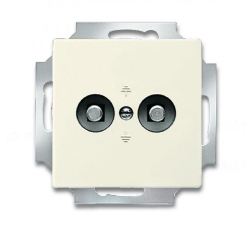 Розетка двойная для выравнивания потенциалов, серия solo/future, цвет слоновая кость  2495-0-0085   2CKA002495A0085  ABB