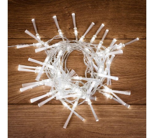 Гирлянда светодиодная Кисточки 48 LED БЕЛЫЕ 5 метров  303-035  NEON-NIGHT