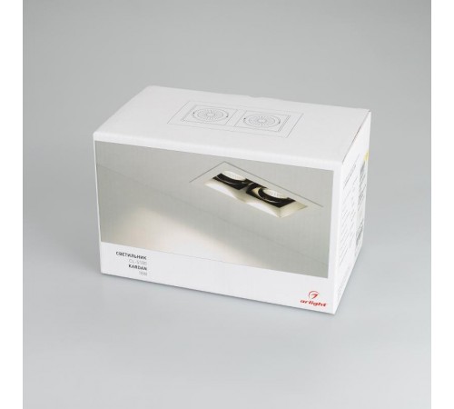 Светильник CL-KARDAN-S180x102-2x9W Day (WH, 38 deg)  024138  Arlight