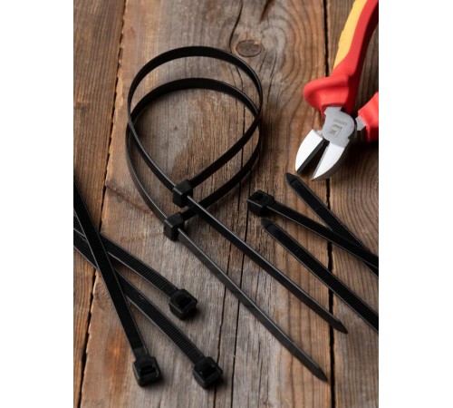 Хомут P6.6 стандартный (ч), 7.6x500 (100шт) FlexLock PROxima  plc-fl-ctsb-7.6x500  EKF