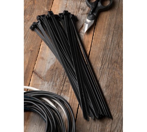 Хомут P6.6 стандартный (ч), 7.6x350 (100шт) FlexLock PROxima  plc-fl-ctsb-7.6x350  EKF