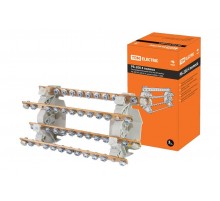 Блок распределительный на DIN-рейку РБ-200 4П 200А (4 шины 10xM6+1хM8)  SQ0823-0008  TDM