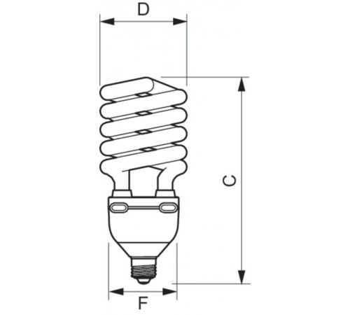 Лампа энергосберегающая КЛЛ  Tornado High Lumen 60W WW E27  929676006001  PHILIPS