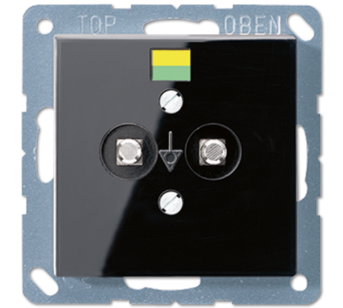 Розетка выравнивания потенциалов дюропласт черная  A565-2SW  Jung