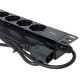 Блок розеток PDU TERACOM PRO 19" 1U 10А/250В 9 розеток Schuko 2 м 3x1,5 мм2 вилка C14  TRP-HPD-PL-10A-9SH-2MC14  EKF