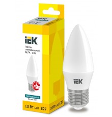 Лампа светодиодная  ALFA C35 свеча 10Вт 230В 4000К E27  LLA-C35-10-230-40-E27  IEK