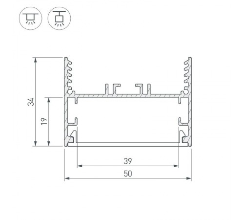 Угол SL-LINE-5035 внутренний (arlight, Металл)  030114  Arlight