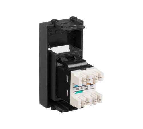 Телефонная розетка RJ-12 модульная, "Avanti", "Черный матовый", 1 модуль  4412311  DKC