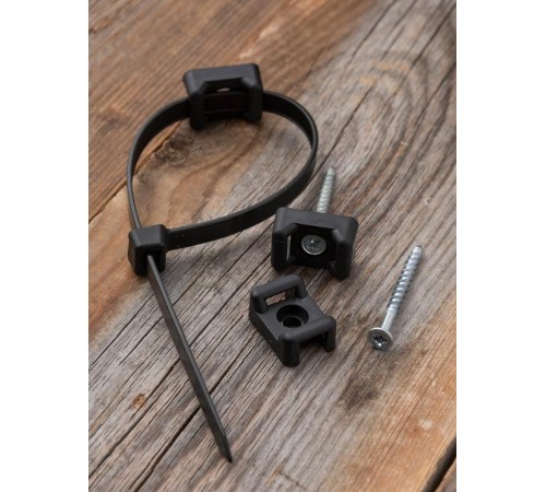 Площадка под хомуты (22x16) с монтажным отверстием М4 чёрная (100шт.) PROxima  pmo-22-16-b  EKF