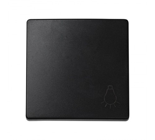 Simon 73 Клавиша для выключателя одноклавишного кнопочного с пиктограммой "лампа", S73 Loft, графит  73018-62  Simon