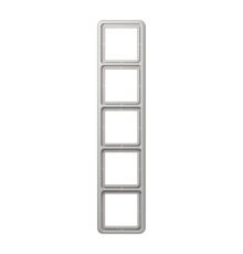 Рамка для вертикальной и горизонтальной установки ударопрочная, 5-кратная; светло-серая  CD585WULG  Jung