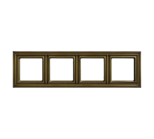 Рамка 4-поста; термопласт; антик; Eco Deco  EPD484AT  Jung