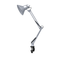 Светильник настольный под лампу СНС-13С на струбцине 60Вт E27 СЕРЕБРО (коробка)  4690612012889  IN HOME
