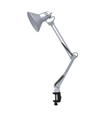 Светильник настольный под лампу СНС-13С на струбцине 60Вт E27 СЕРЕБРО (коробка)  4690612012889  IN HOME