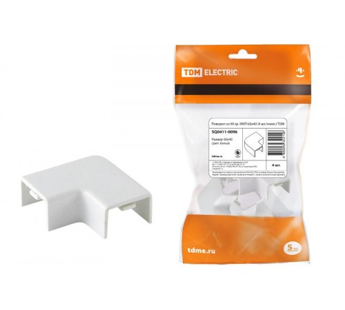 Поворот на 90 гр. КМП 60x40 (4 шт./комп.)  SQ0411-0096  TDM