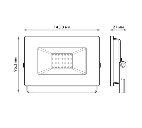Прожектор светодиодный Gauss LED 30W 2000lm IP65 3000К черный  613527130  Gauss