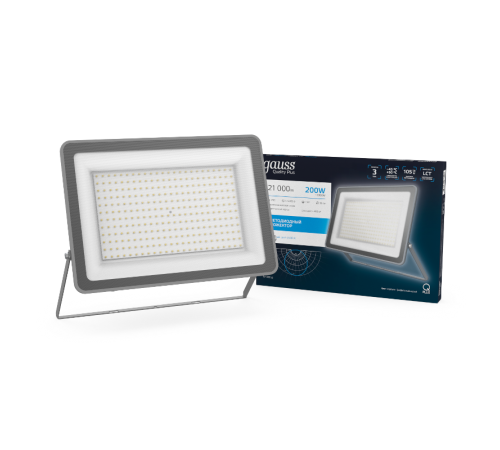 Прожектор светодиодный Qplus 200W 24000lm 6500K 175-265V IP65 графитовый LED 1/2  690511200  Gauss