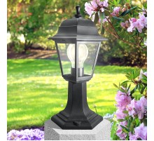 Светильник садово-парковый НТУ 04-60-001 , "Оскар" напольный четырехгранный черный  Б0048099  ЭРА