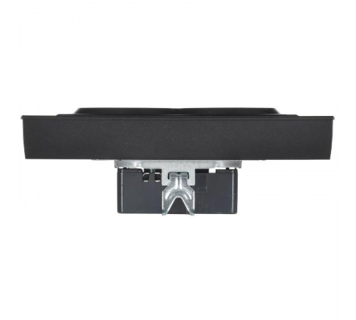 BRITE Розетка 2-местная с заземлением без защитных шторок плоская 16А в сборе РСПл12-3-БрЧ черный   BR-R27-16-K02-F  IEK