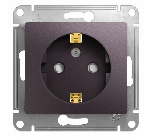 Glossa Сиреневый туман Розетка с заземлением со шторками  GSL001445  SE