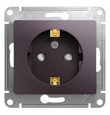 Glossa Сиреневый туман Розетка с заземлением со шторками  GSL001445  SE