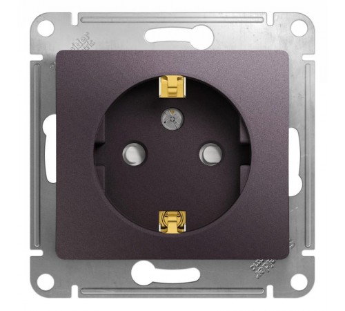 Glossa Сиреневый туман Розетка с заземлением со шторками  GSL001445  SE