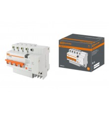 Выключатель автоматический дифференциального тока АД-4 4п 16А C 30мА тип AC (7 мод)  SQ0221-0006  TDM