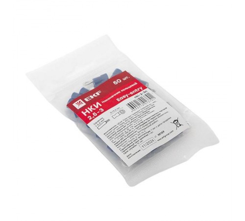 Наконечник кольцевой изолированный НКИ 2-3 (50шт.) EKF PROxima  nki-2-3n  EKF