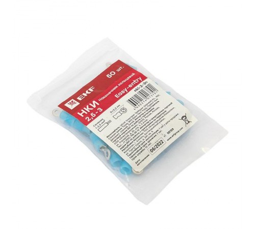 Наконечник кольцевой изолированный НКИ 2-3 (50шт.) EKF PROxima  nki-2-3n  EKF