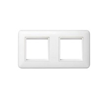 Simon Connect Комплект рамка 2 поста+суппорт (2 шт) на 2 механизма К45, настен.миниблок, белый  KR445-9  Simon