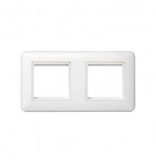 Simon Connect Комплект рамка 2 поста+суппорт (2 шт) на 2 механизма К45, настен.миниблок, белый  KR445-9  Simon