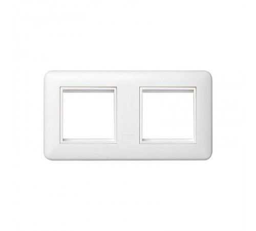Simon Connect Комплект рамка 2 поста+суппорт (2 шт) на 2 механизма К45, настен.миниблок, белый  KR445-9  Simon