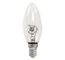 Лампа накаливания ЛОН свеча B35 60Вт 230В Е14 прозр 630Лм  4607177995045  ASD