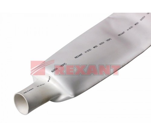 Термоусадочная трубка 50,0/25,0 мм, белая, упаковка 10 шт. по 1 м  25-0001  REXANT