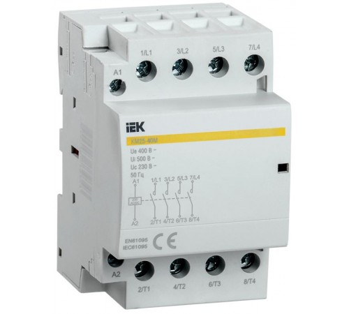 Контактор модульный КМ25-40М AC/DC IEK  MKK21-25-40  IEK