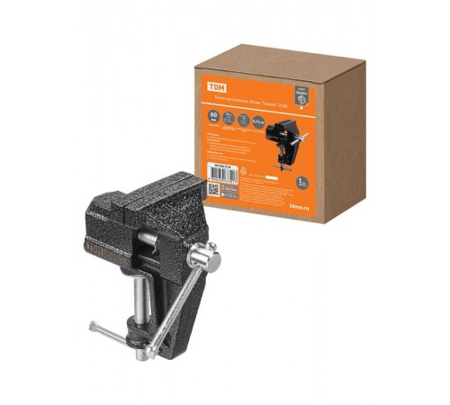 Тиски настольные, 60 мм, "Гранит",  SQ1026-0106  TDM