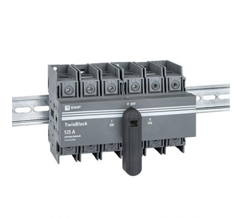 Рубильник 125A 3P реверсивный c рукояткой для прямой установки TwinBlock  tb-s-125-3p-rev  EKF
