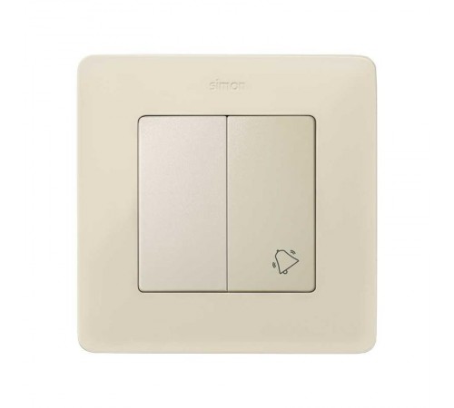 Simon 82 Клавиши (2 шт) с пиктограммой "звонок" для двухклавишного выключателя (проходной + кнопочный), S82,  82027-31  Simon