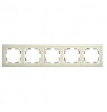 Рамка 5-местная, стекло, серия Катрин, GFR00-7005-07, дымчатый  49039  STEKKER