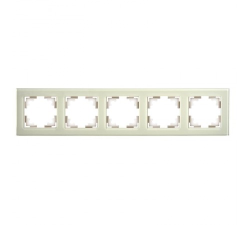 Рамка 5-местная, стекло, серия Катрин, GFR00-7005-07, дымчатый  49039  STEKKER