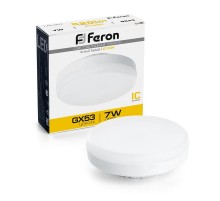 Лампа светодиодная LB-451 (7W) 230V GX53 2700K, для натяжных потолков  25831  FERON