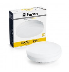 Лампа светодиодная LB-451 (7W) 230V GX53 2700K, для натяжных потолков  25831  FERON