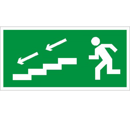 Пиктограмма ПЭУ 005 По лестнице вниз налево (242х50) PC-M /комплект, 2шт./  2502000730  Световые Технологии