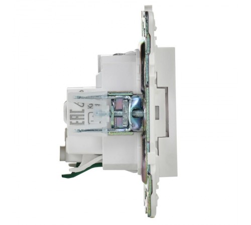 SKANDY Розетка с заземлением с защитными шторками 16А SK-R04W арктический белый  SK-R14-16-K01  IEK