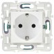 SKANDY Розетка с заземлением с защитными шторками 16А SK-R04W арктический белый  SK-R14-16-K01  IEK